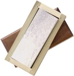 Soft Arkansas Knife Sharpening Whetstone In Wooden Storage Box No199 - 4"x 1.5"x 0.5