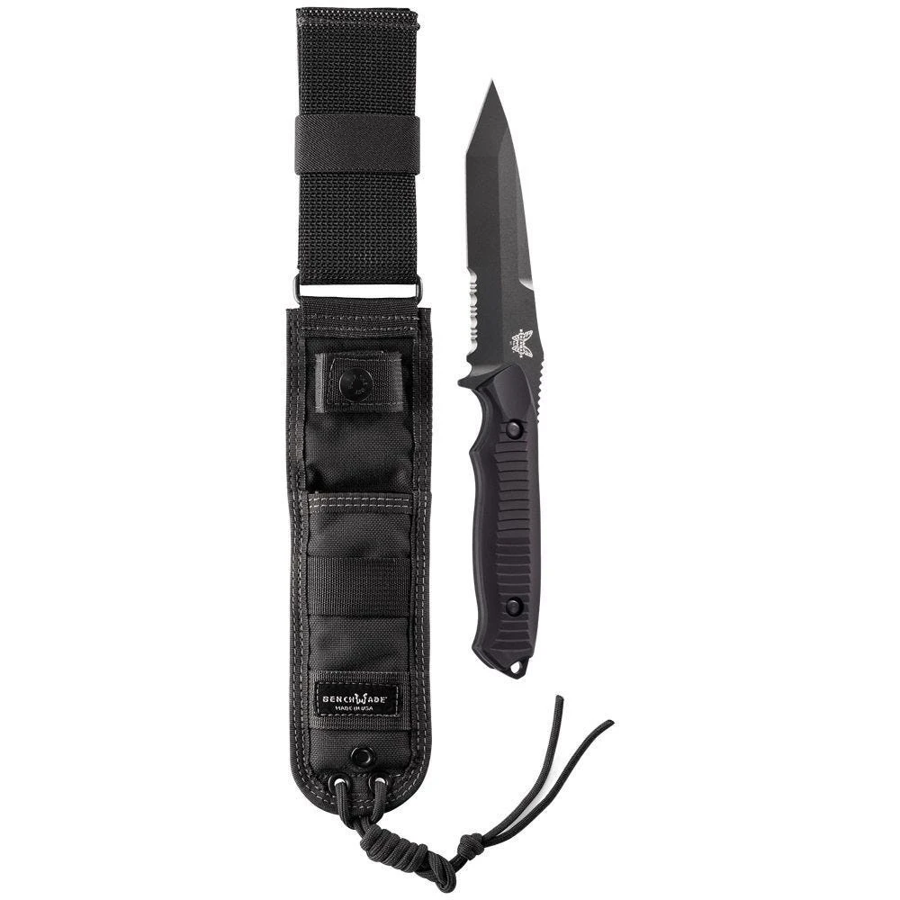 Benchmade Nimravus 154CM Steel Black Fixed Blade Knife, Nylon Sheath - 141SBK
