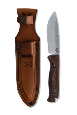 Benchmade Saddle Mountain Skinner CPMS30V Steel Hunting Fixed Blade Knife, Leather Sheath - 15002