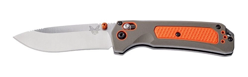 Benchmade Grizzly Ridge CPM-S30V Steel Orange/Grey Handle Folder Knife - 15061