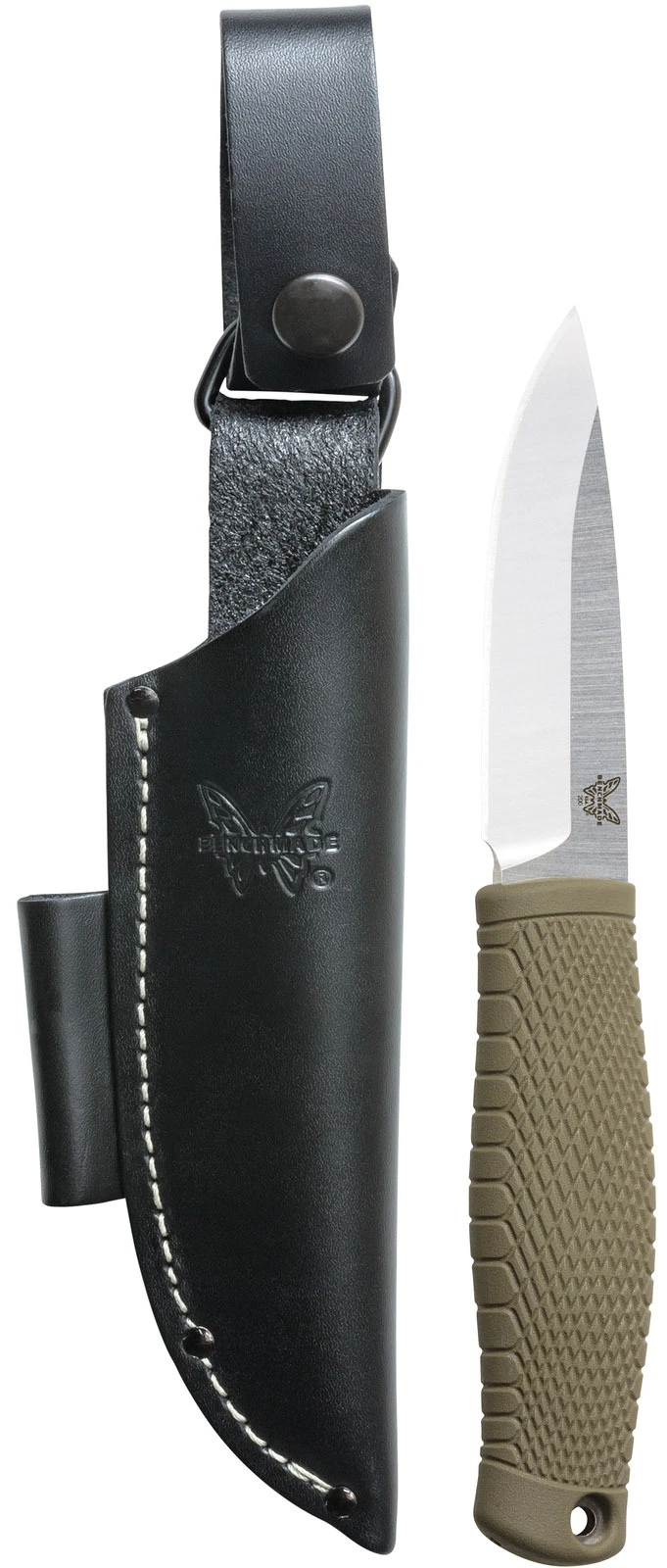 Benchmade Puukko Outdoor Adventure Fixed Blade Knife, Leather Sheath - 200 - Image 2