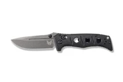 Benchmade Mini ADAMAS Grey CPM-CruWear® Steel Black Handle Folder Knife - 273GY-1