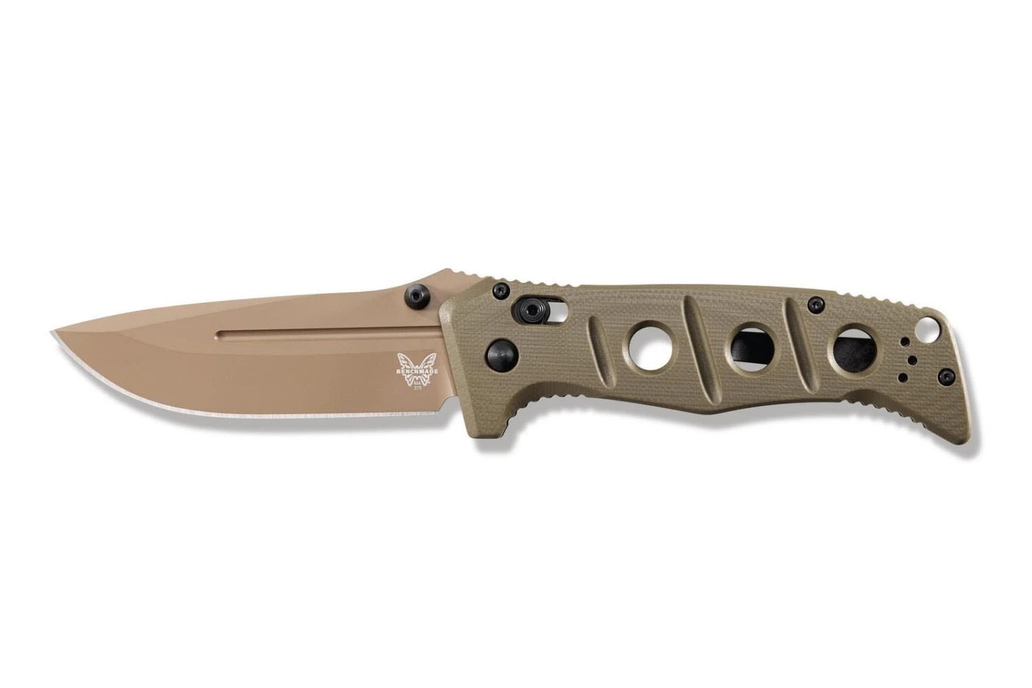 Benchmade ADAMAS CPM-CruWear® Steel Flat Earth Folder Knife - 275FE-2