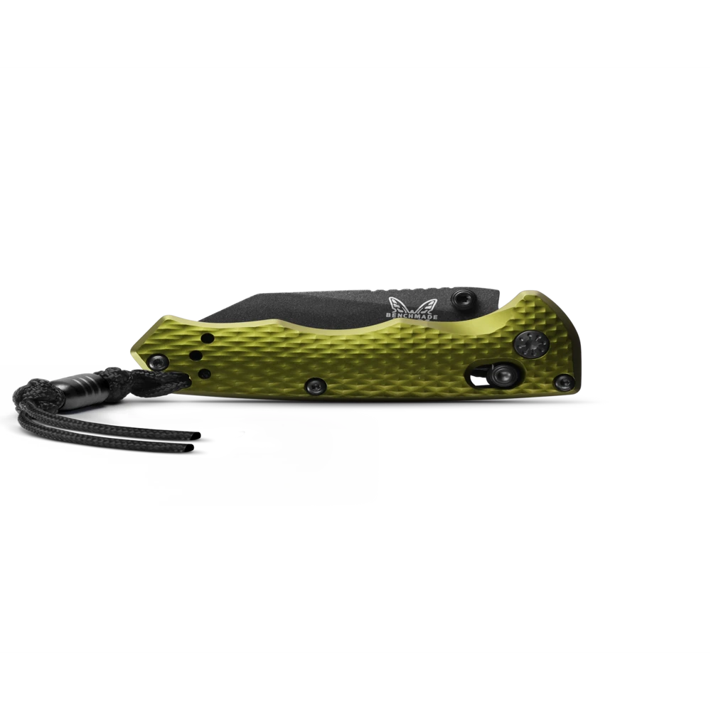 Benchmade Full Immunity Black CPM-M4 Steel Woodland Green Aluminium Handle Folder Knife - 290BK-2 - Image 2