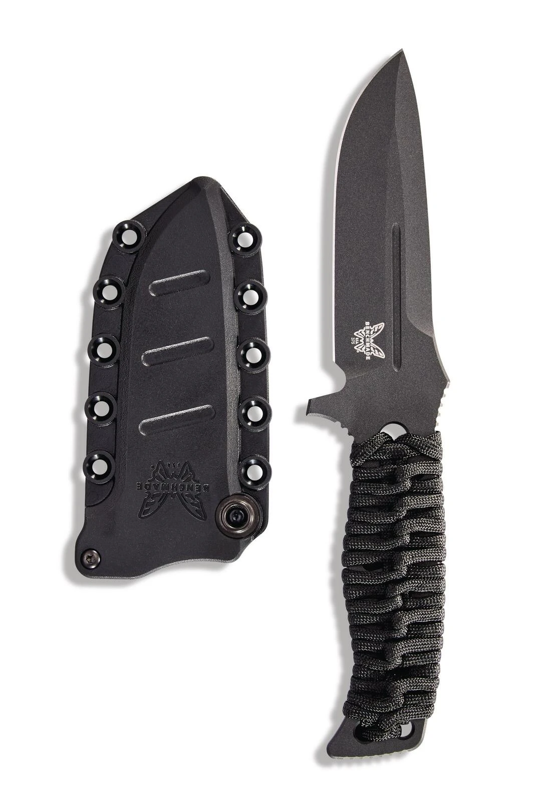 Benchmade ADAMAS CPM-CruWear® Steel Black Fixed Blade Knife, PIM Sheath - 375BK-1 - Image 2