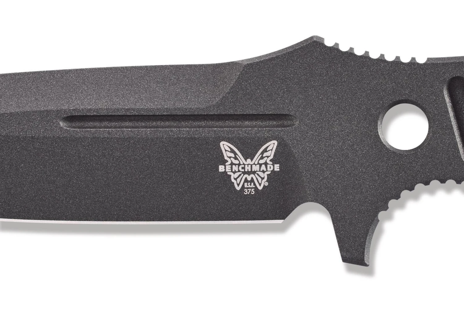 Benchmade ADAMAS CPM-CruWear® Steel Black Fixed Blade Knife, PIM Sheath - 375BK-1 - Image 8