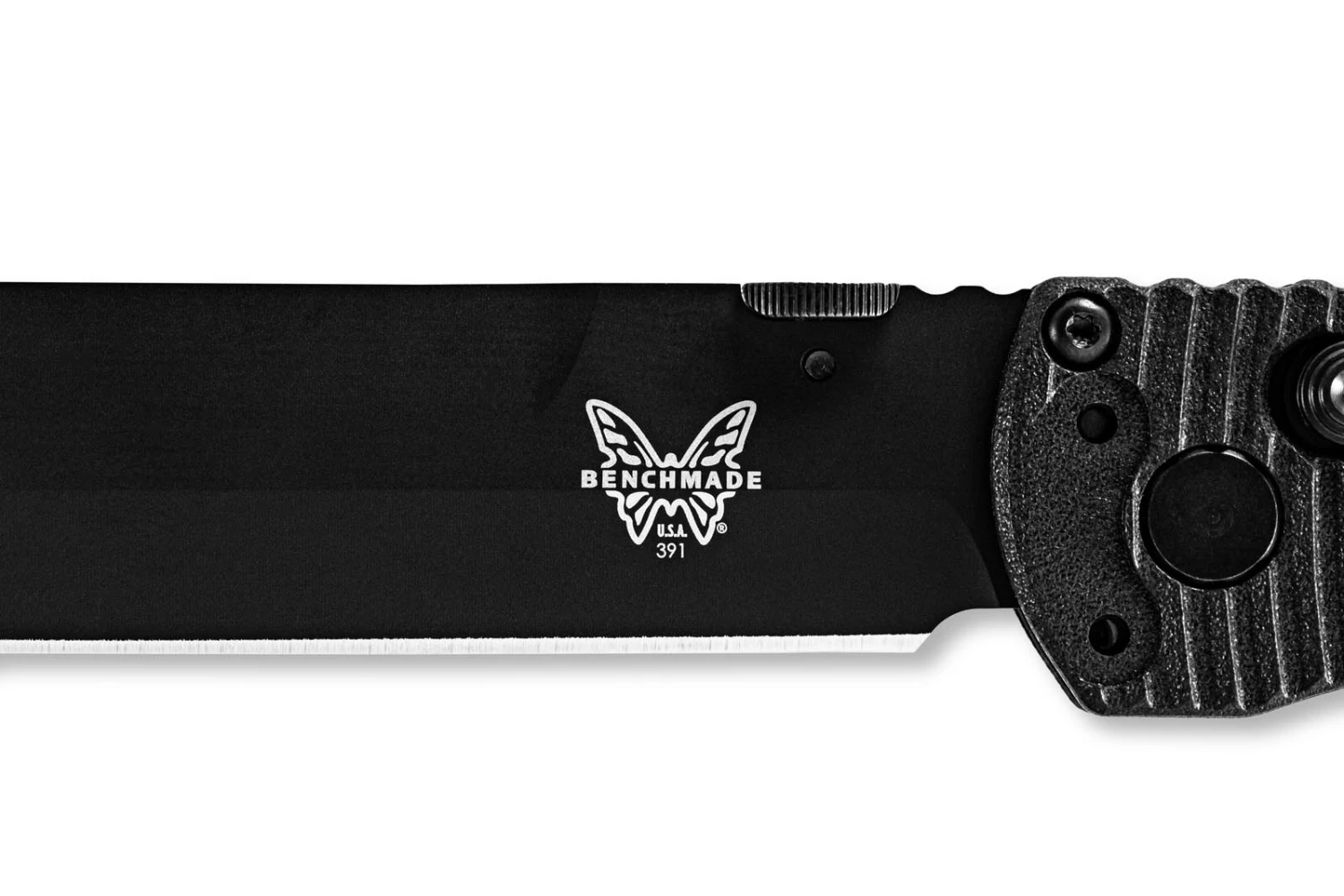Benchmade Thompson SOCP Black D2 Steel Black Handle Folder Knife - 391BK - Image 6