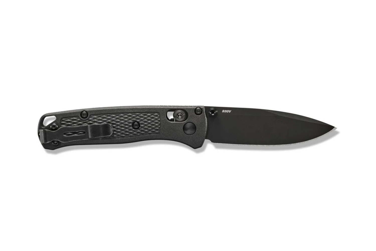 Benchmade Mini Bugout Black CPM30V Steel Black Handle Folder Knife - 533BK-2 - Image 2