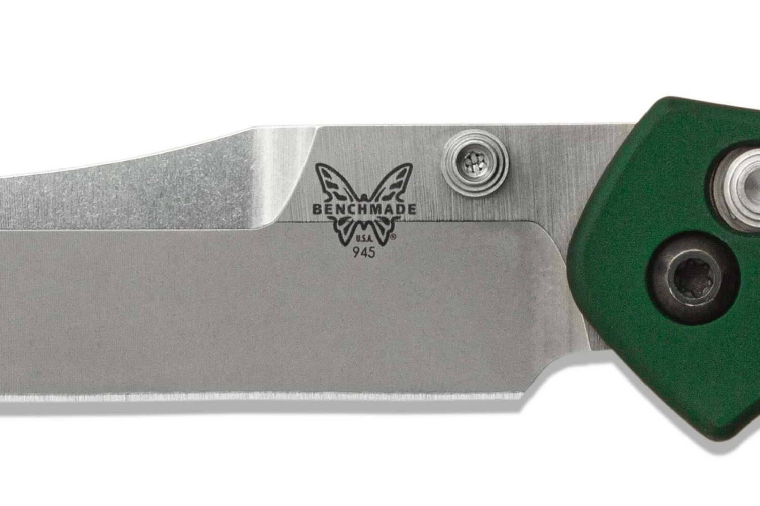 Benchmade Mini Osborne CPMS30V Steel Reverse Tanto Green Folder Knife - 945 - Image 3