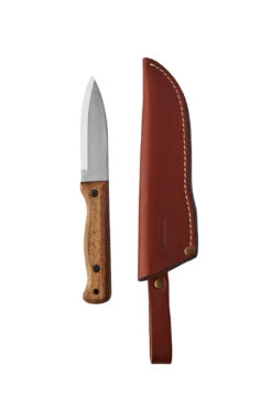 BPS Knives B1 CSH Bushcraft Camping Fixed Blade Knife, Leather Sheath