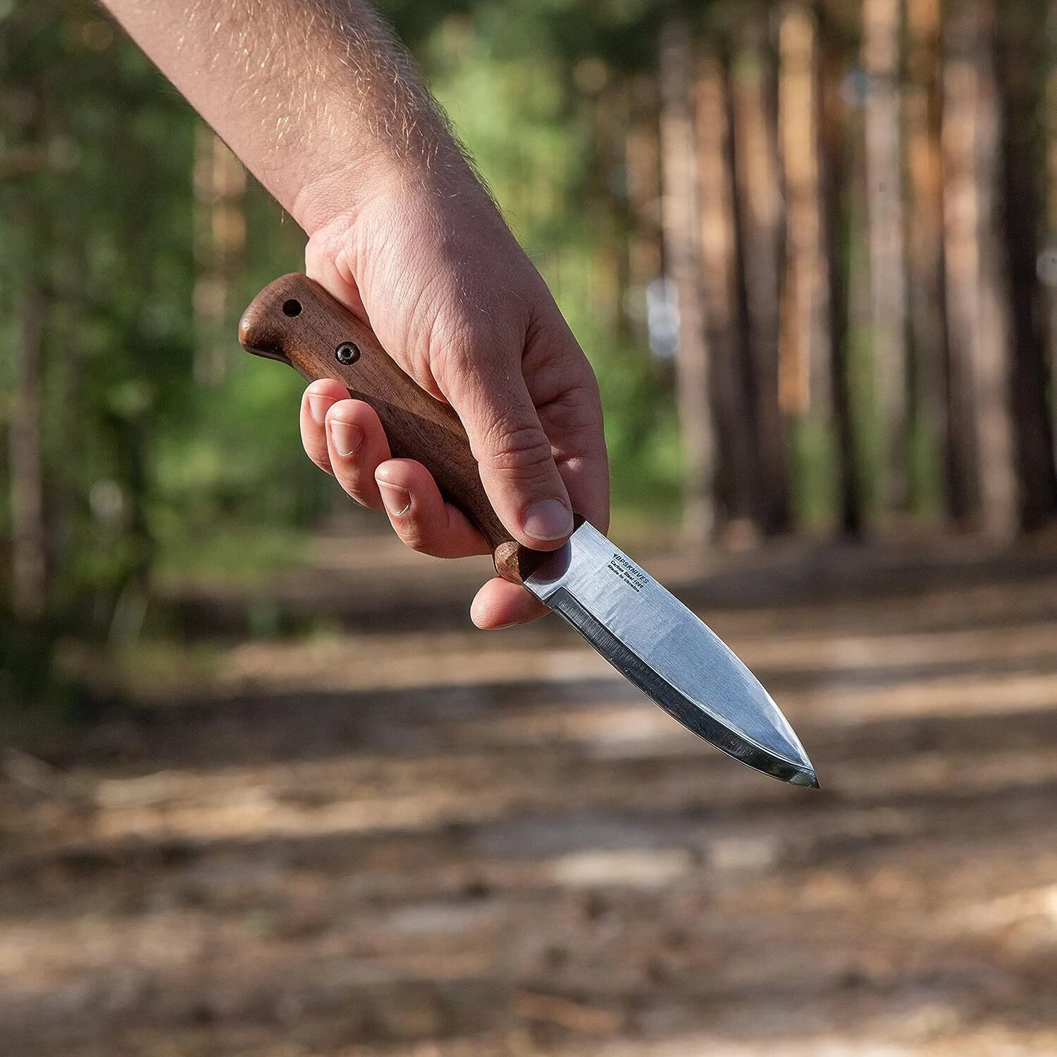 BPS Knives B1 SSH Bushcraft Camping Fixed Blade Knife, Leather Sheath - Image 4