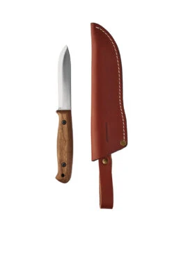 BPS Knives BS2 FT CSH Bushcraft Camping Fixed Blade Knife, Leather Sheath