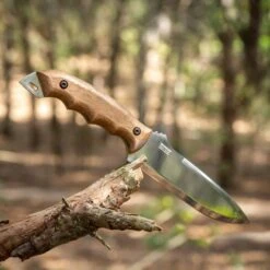BPS Knives HK2 CSH Bushcraft Fixed Blade Knife, Leather Sheath
