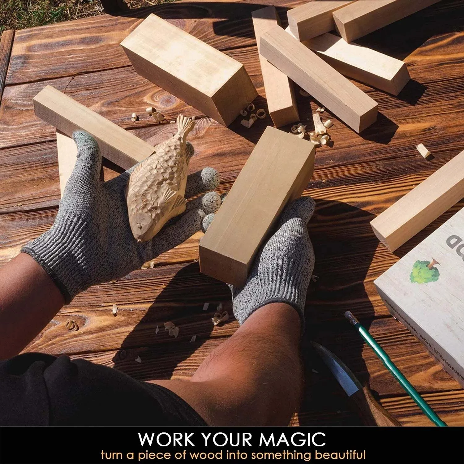 BeaverCraft BW10 – Wood Carving Basswood Block 10pcs Set - Image 3