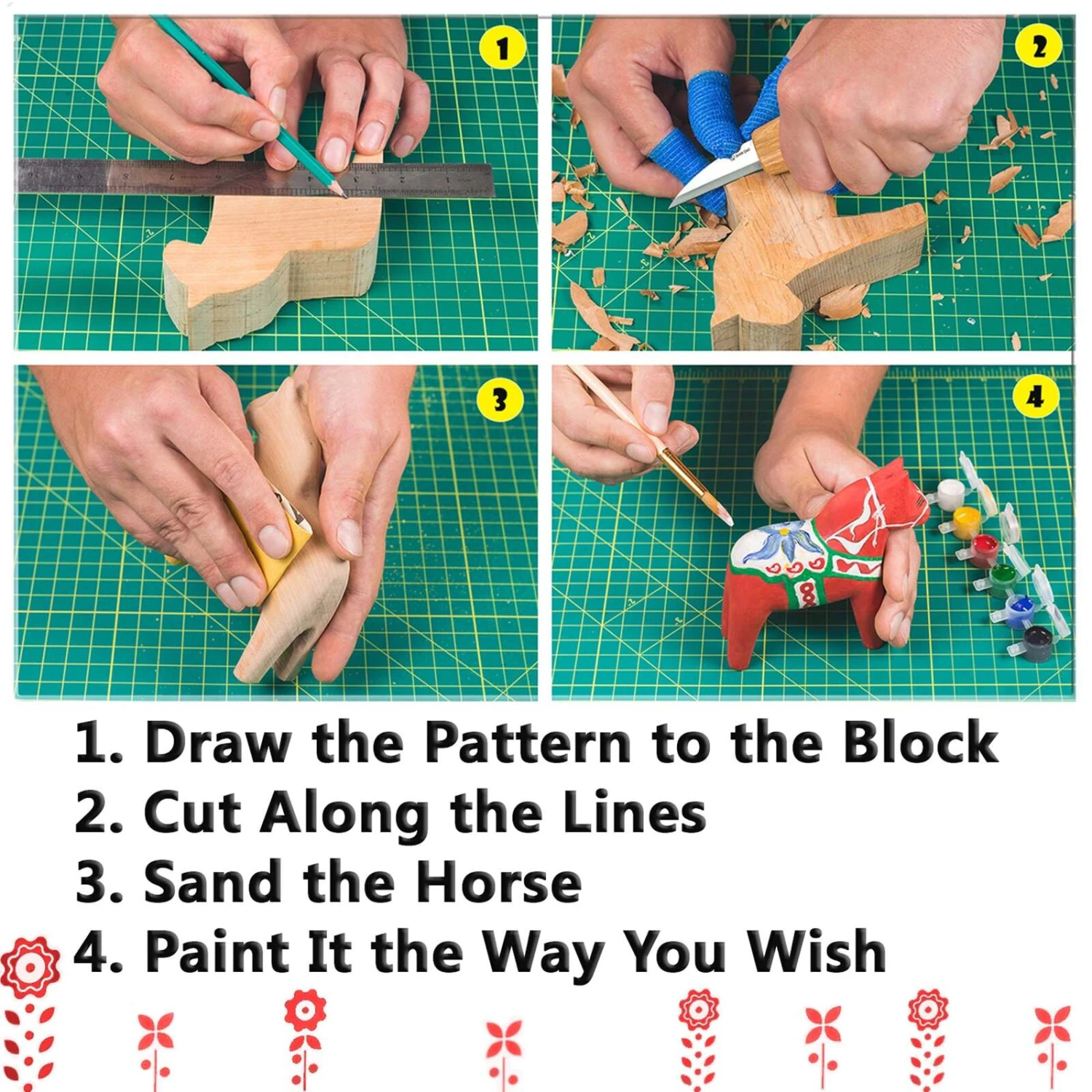 BeaverCraft DIY02 - Dala Horse Carving Hobby Kit - Image 2