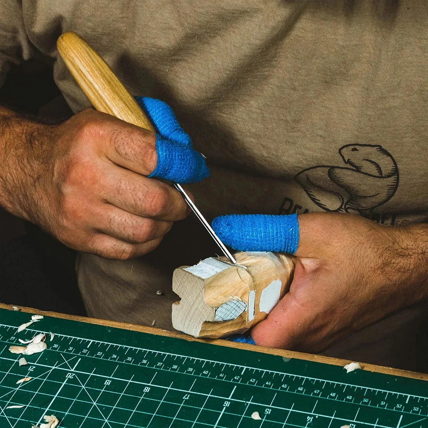 BeaverCraft NCT - 6x Cut Resistant Adherent Wrap Tape For Wood Carving And Whittling - Image 5