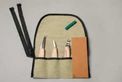 BeaverCraft S13 – Spoon Carving Tool Set (3 Knives + Accessories In Roll)