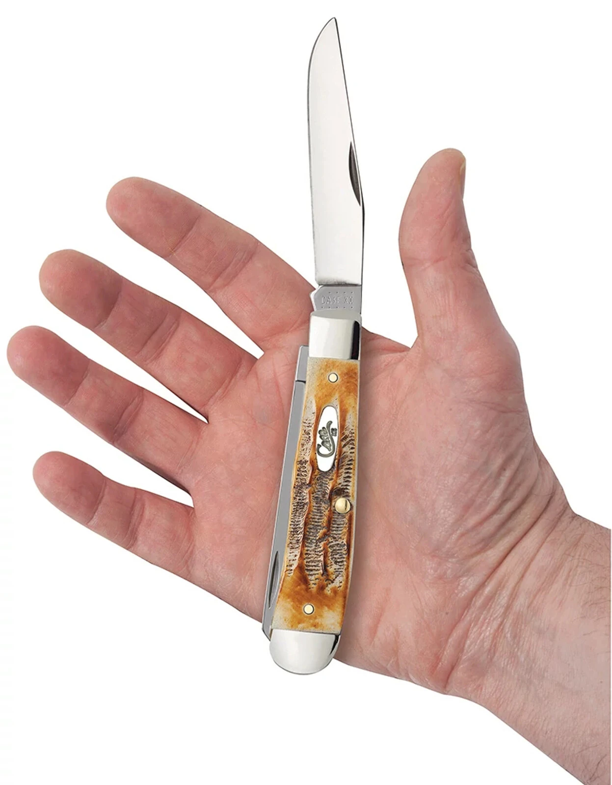 Case 6.5 BoneStag® Large Trapper (SS) Folder Knife #03573 - Image 5
