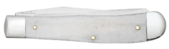 Case War Series Enduring Freedom Embellished Smooth Bone (SS) Large Trapper Folder Knife #50955