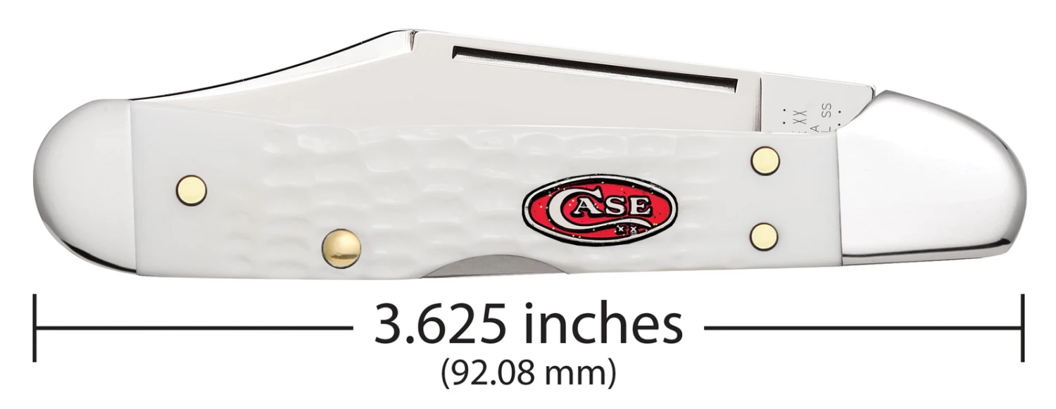 Case Sparxx Standard Jig White Synthetic (SS) Mini Copperlock Folder Knife #60185