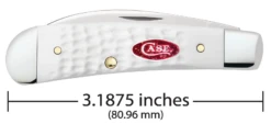 Case Sparxx Standard Jig White Synthetic (SS) Sway Back Folder Knife #60192