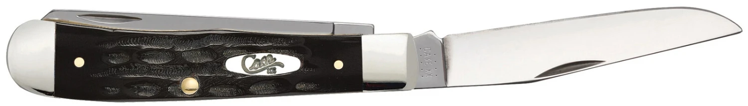 Case Jigged Buffalo Horn (SS) Large Trapper Folder Knife #65010 - Image 3