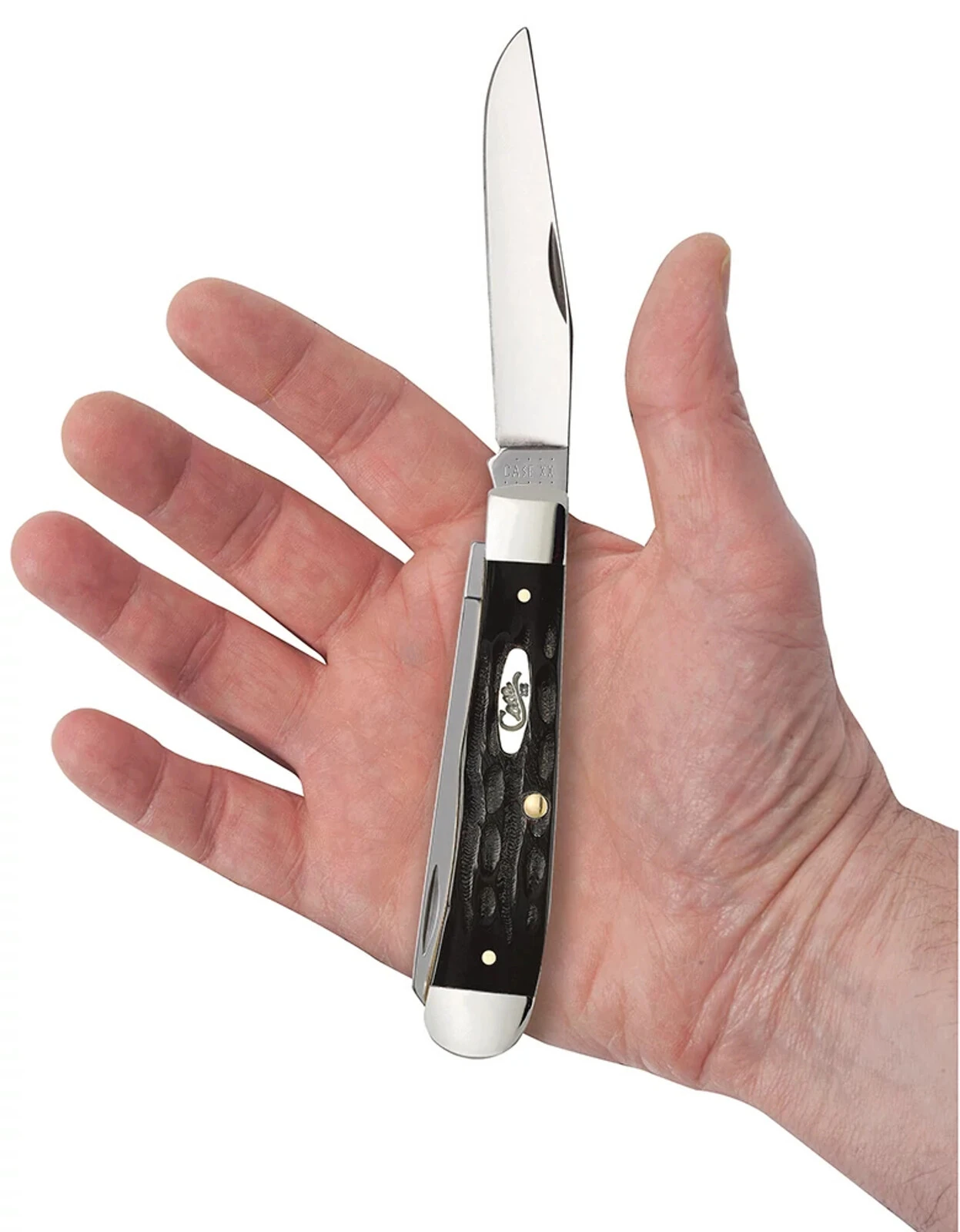 Case Jigged Buffalo Horn (SS) Large Trapper Folder Knife #65010 - Image 4