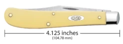 Case Yellow Synthetic (SS) Slimline Trapper Folder Knife #80031