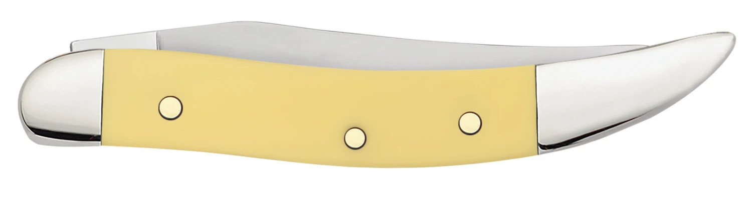 Case Yellow Synthetic (SS) Small Texas Toothpick Folder Knife #81095 - Image 2