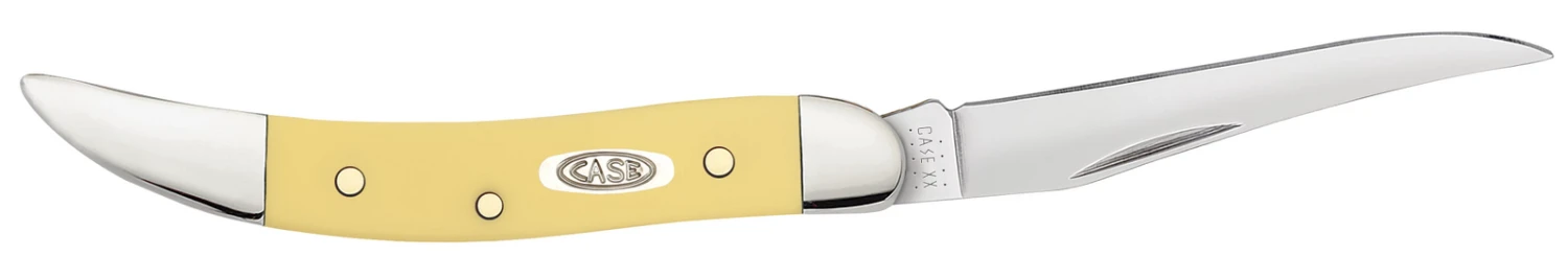 Case Yellow Synthetic (SS) Small Texas Toothpick Folder Knife #81095 - Image 3