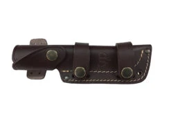 Cudeman Olive Wood Bohler N-690Co Steel Survival Fixed Blade Knife, Leather Sheath - 158-LC