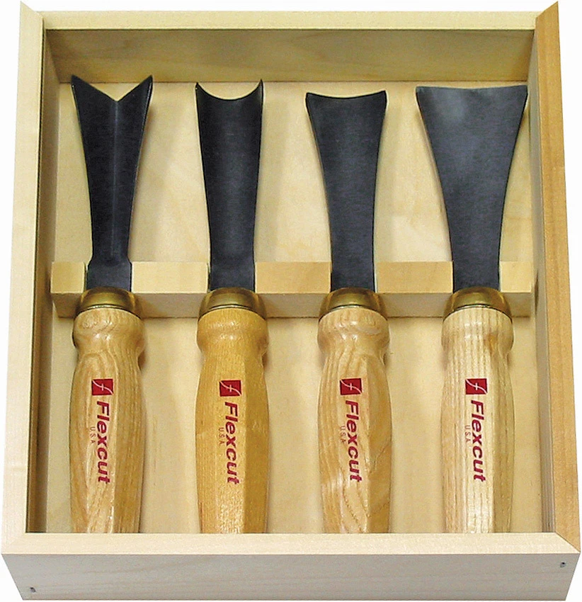 Flexcut 4-Piece Sculptor's Wood Carving Knife Set - MC175
