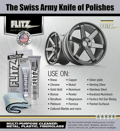 Flitz Liquid Polish For Metal, Fiberglass, Plastic & Paint - 3.785L
