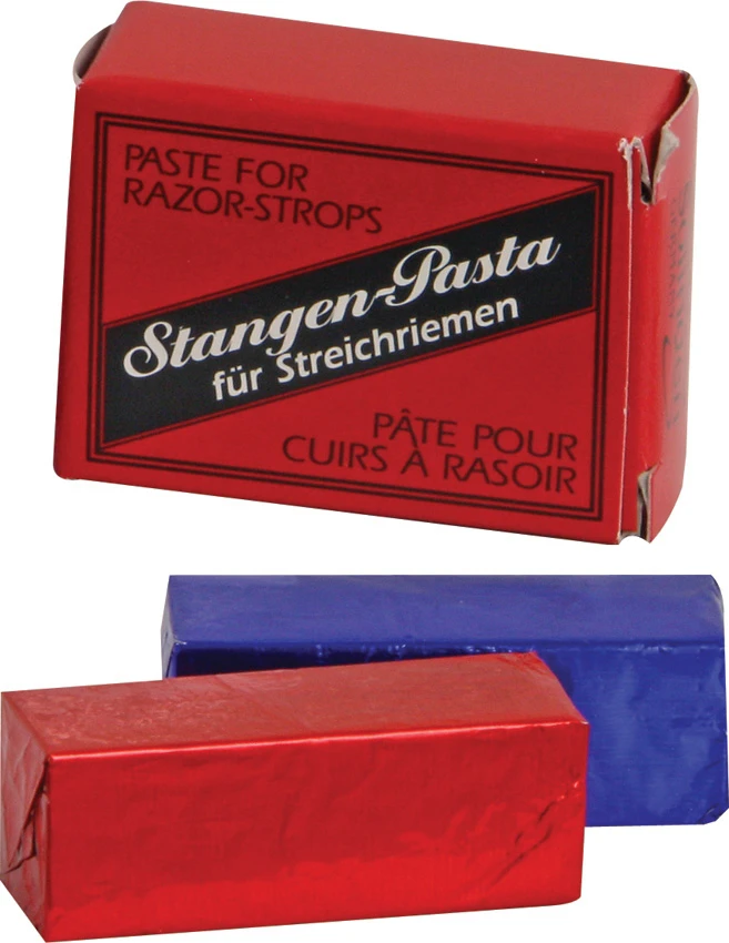 Herold-Solingen Stagenpaste Medium (Red)/Fine (Black) Solid Leather Strop Paste Set