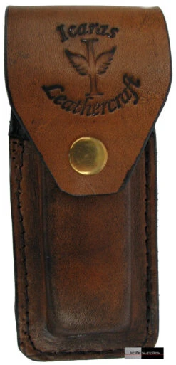 Icaras Leathercraft (Australian Made) Stockman Knife Sheath - Antique Tan