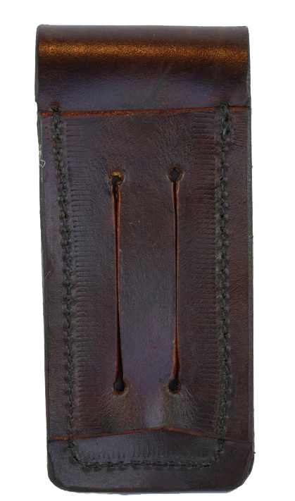 Icaras Leathercraft (Australian Made) Stockman Knife Sheath - Dark Brown