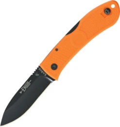 Kabar Dozier Blaze Orange Zytel/Black Blade Hunting Folder Knife 4062BO