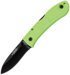 Kabar Dozier Zombie Neon Green Zytel/Black Blade Hunting Folder Knife 4062ZG