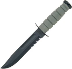 Kabar Foliage Green Full Size Black Fixed Blade Knife 5012, Nylon Sheath