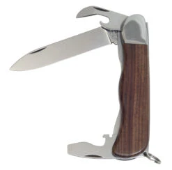 Mikov Hiker 3-Function Rosewood Linerlock Folder Knife, Leather Sheath - 116-ND-3 AK/KP