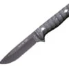 Nieto Patrol Black Micarta Survival Fixed Blade Knife, Leather Sheath - 1033