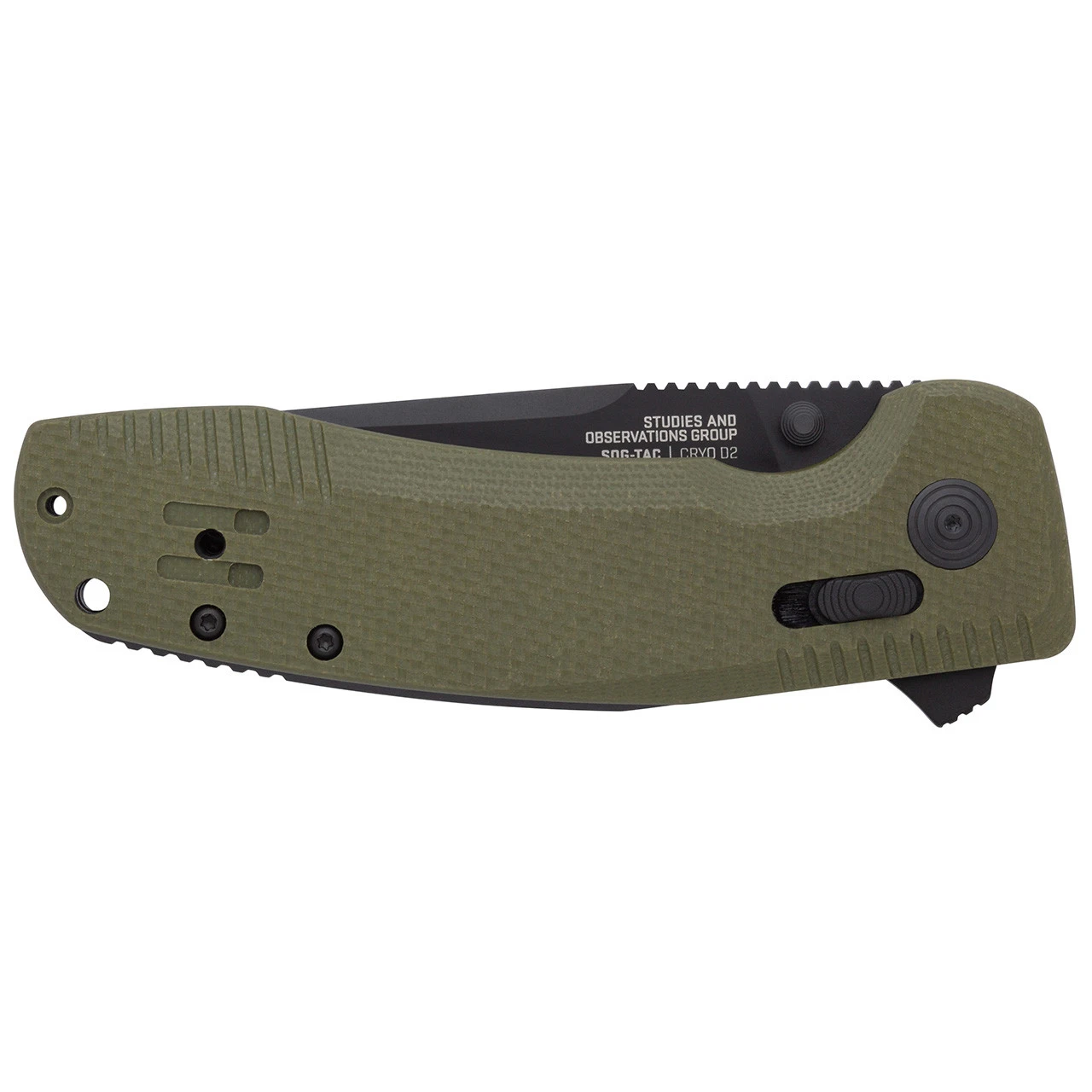 SOG SOG-TAC XR Olive Drab G10 Folder Knife 12-38-02-41 - Image 4