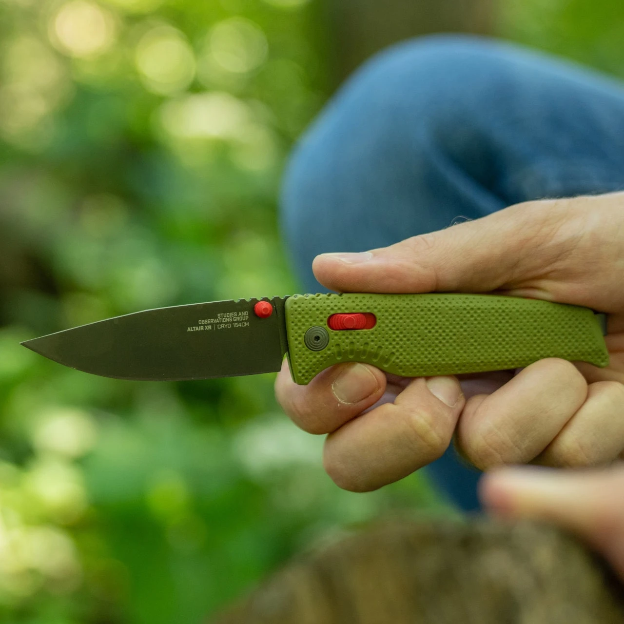 SOG Altair XR Field Green CRYO 154CM Steel Folder Knife 12-79-03-57 - Image 7