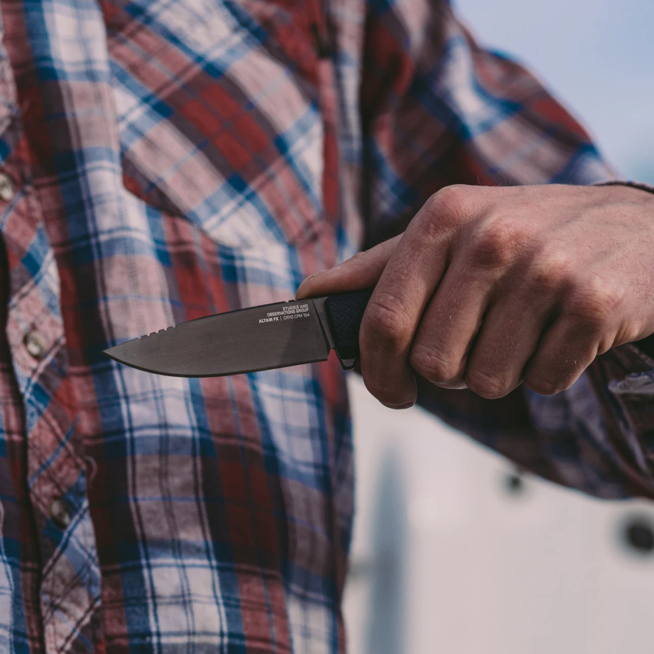 SOG Altair FX Squid Ink CRYO 154CM SteeL Fixed Blade Knife, Kydex Sheath - 17-79-01-57 - Image 7