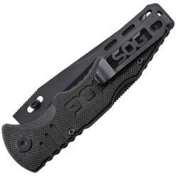 SOG Mini Salute Black Clip Point Blade G10 Folder Knife FF1101