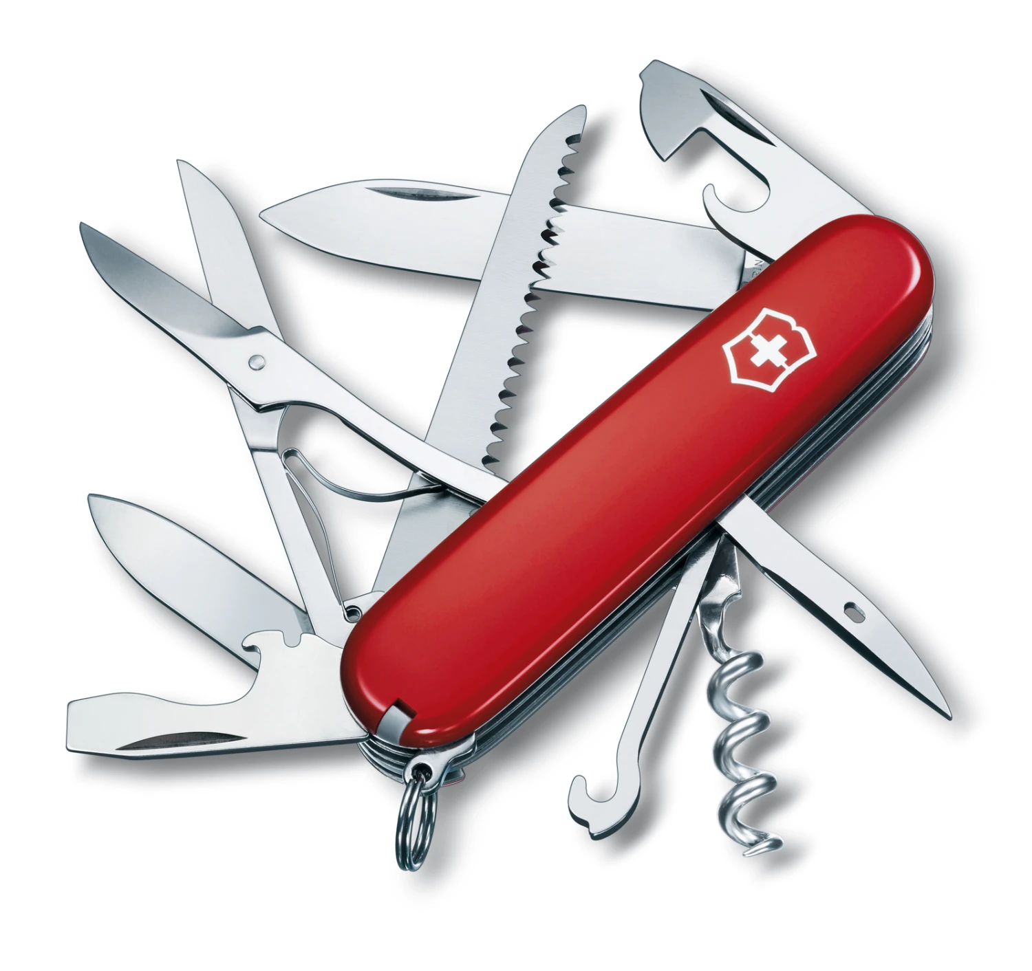Victorinox Swiss Army Huntsman Red 15 Function Medium Folder Pocket Knife - 35650