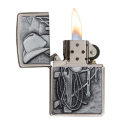 Zippo Lighter, Prairie Resting Cowboy - 94879